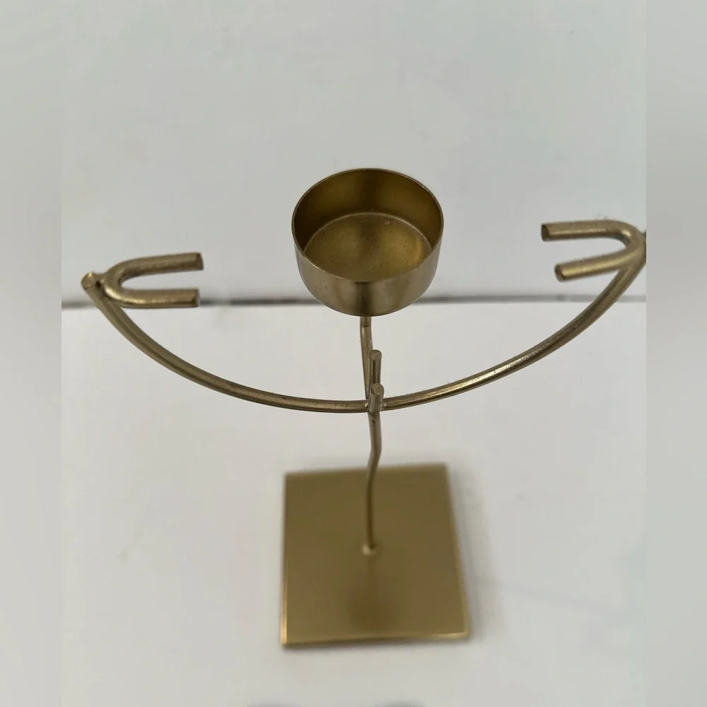 Z Gallerie Faux Agate Tea Candle Holder Decorative 12.5 Inches Tall